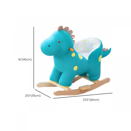 Balansoar Catifelat pentru Copii cu Spatar si Centura de Siguranta, Dinozaurul Cantaret [9]