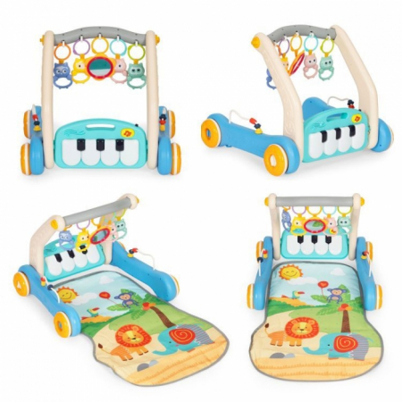 Carucioare si articole transport copii si bebelusi - Antemergator educational 2 in 1 cu salteluta de joaca Huanger HE0637