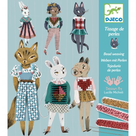 Jucarii copii si bebe - Atelier Djeco cu margele, hainele pisicutelor