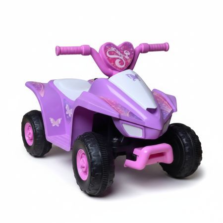 ATV Electric pentru Copii cu Baterie 6V, Acumulator Reincarcabil, 4 Roti, ROZ [1]