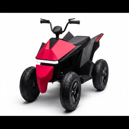 ATV Electric pentru Copii, Design Futurist, 4 Motoare, Telecomanda Parinti, Lumini LED, 12V, ROZ [1]