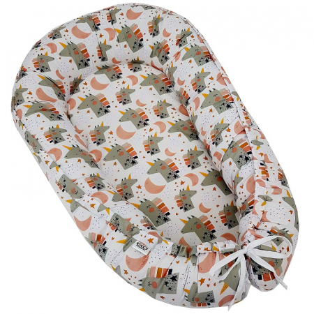 Baby nest din bumbac, Appekids, Pink [4]