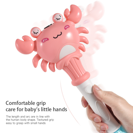 Bagheta Automata de Facut Baloane de Sapun pentru Copii cu Lumini si Muzica, Model Crab, GALBEN [3]