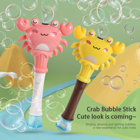 Bagheta Automata de Facut Baloane de Sapun pentru Copii cu Lumini si Muzica, Model Crab, ROZ [4]