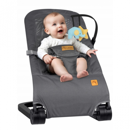 Camera copilului - Balansoar pentru copii 2 in 1 cu jucarii, Nukido 705200, Gri