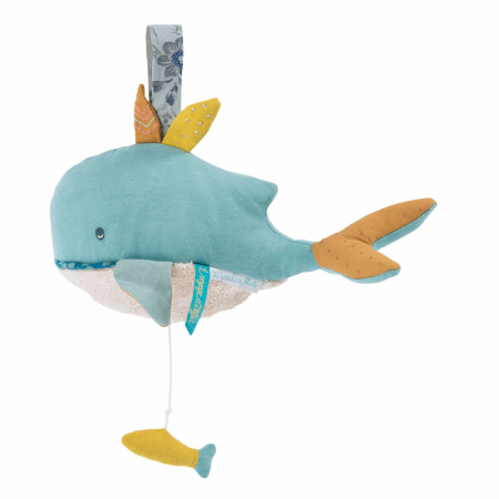 Pentru Bebe - Balena Josephine jucarie muzicala textil pentru bebe, Moulin Roty