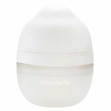Biberon Anticolici Mombella Breast-Like, 120ml, Tetina S flux lent, 100% Silicon, Ivory [1]