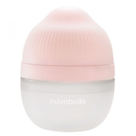 Biberon Anticolici Mombella Breast-Like, 120ml, Tetina S flux lent, 100% Silicon, Old Roze [1]