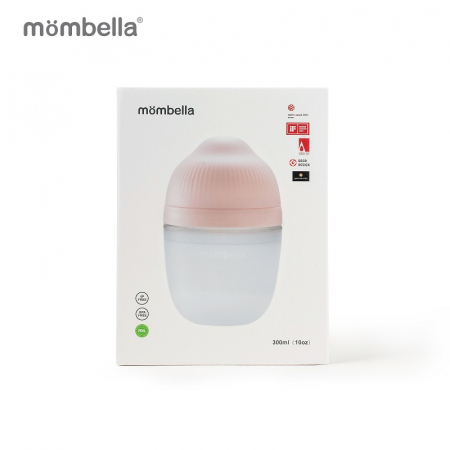 Biberon Anticolici Mombella Breast-Like, 300ml, Tetina 360Ã‚Â° XL Flux Consistent, 100% Silicon, Old Roze [4]