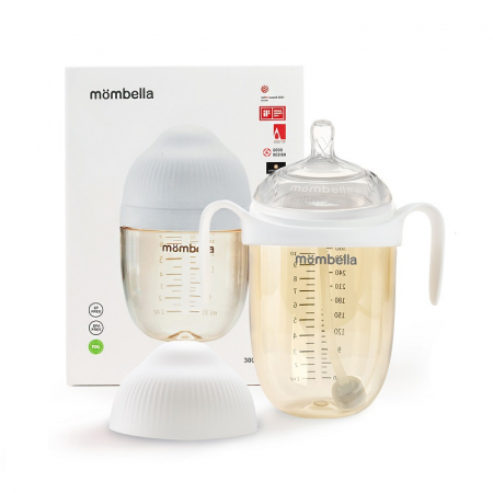 Biberon Anticolici Mombella Breast-Like, 300ml, Tetina 360Ã‚Â° XL Flux Consistent, PPSU, Ivory [5]