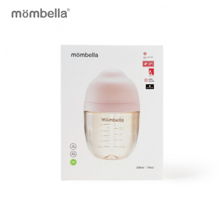 Biberon Anticolici Mombella Breast-Like, 300ml, Tetina 360Ã‚Â° XL Flux Consistent, PPSU, Old Roze [3]