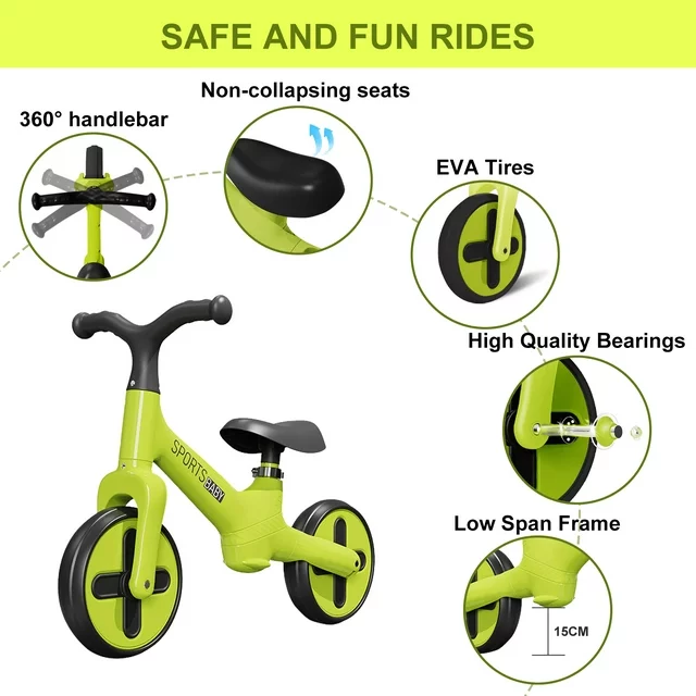 Bicicleta de Echilibru fara Pedale Happy Baby cu Roti de Cauciuc [3]