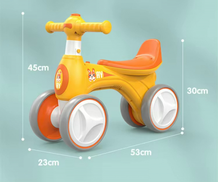 Bicicleta fara pedale, 4 roti, cu sunete, lumini si baloane de sapun [1]