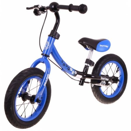 Biciclete - Bicicleta fara pedale cu frana si cadru variabil, roti gonflabile, Boomerang SporTrike - Albastru