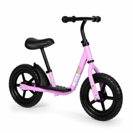 Biciclete - Bicicleta fara pedale cu platforma si roti din spuma EVA Ecotoys JT-BB-05 - Roz