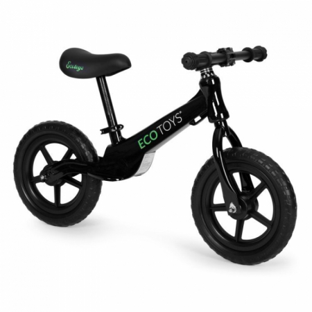 Biciclete - Bicicleta fara pedale cu roti din spuma EVA Ecotoys YM-BB-17 - Negru