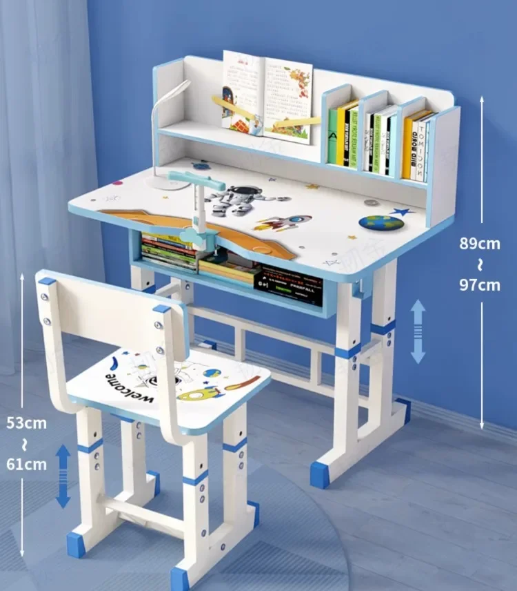 Birou Personalizat pentru Copii din MDF cu Inaltime Ajustabila, Model Astronaut [2]