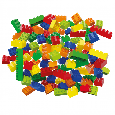 Cuburi colorate de construit Hubelino tip lego (120 piese) [2]
