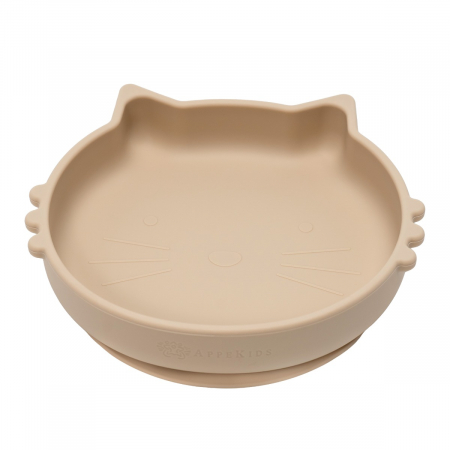 Bol din silicon, AppeKids, Kitty II - Bubble Beige [5]