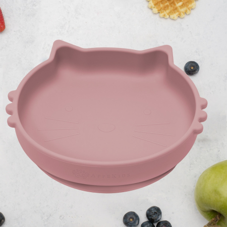 Pentru Bebe - Bol din silicon, AppeKids, Kitty II - Old Rose