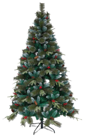 Brazi Artificiali si Decoratiuni de Craciun - Brad Artificial cu Muguri Conuri Suport Metalic