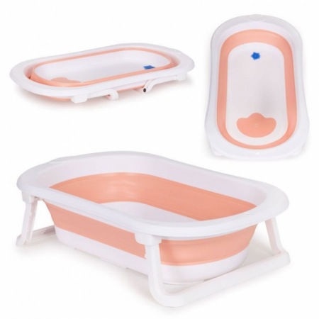 Pentru Bebe - Cadita de baie cu dop de scurgere Ecotoys HA-B27 - Roz