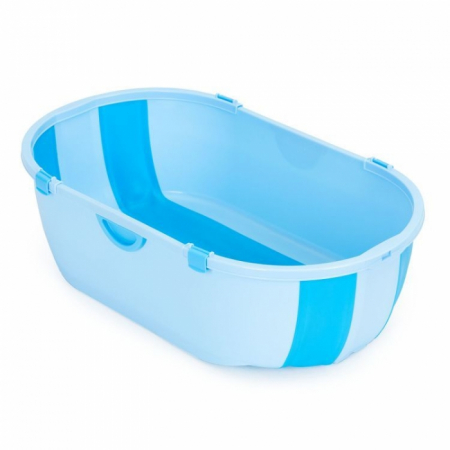 Pentru Bebe - Cadita de baie cu dop de scurgere Ecotoys HA-B46 - Albastru