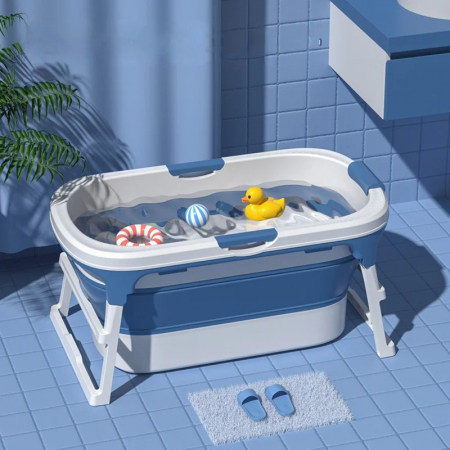 Pentru Bebe - Cadita de baie pentru bebelusi pliabila, cu termometru