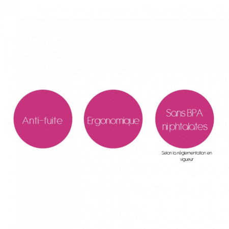 Cana anti-curgere cu capac si manere Powder pink [3]