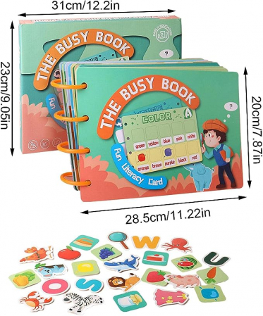 Carte educativa cu stickere reutilizabile The Busy Book, 20 pagini [3]
