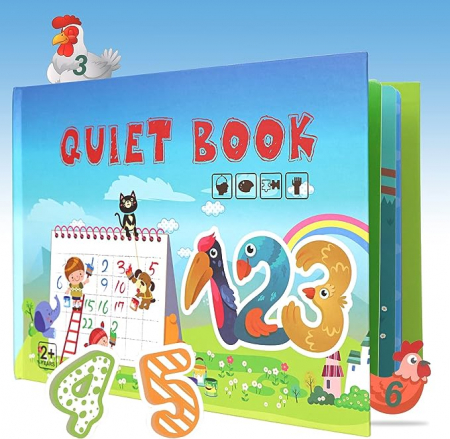 Reduceri - Idei de cadouri! - Carte educativa Montessori cu stickere reutilizabile, diverse modele, 10 pagini