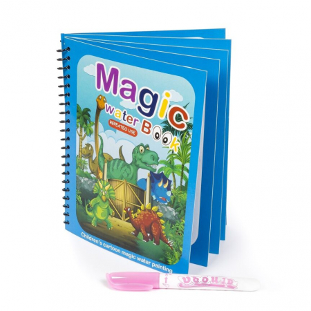 Pictura, modelaj si accesorii - Carte Magica de Colorat cu Apa, 16 Desene Reutilizabile