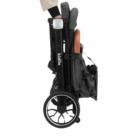 Carucior Sport cu Pliere tip Troller, cu Pozitie de Somn si Spatar Reglabil - Caramiziu [2]