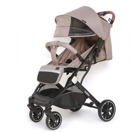 Carucioare - Carucior Sport cu Pliere tip Troller, cu Pozitie de Somn si Spatar Reglabil - Bej