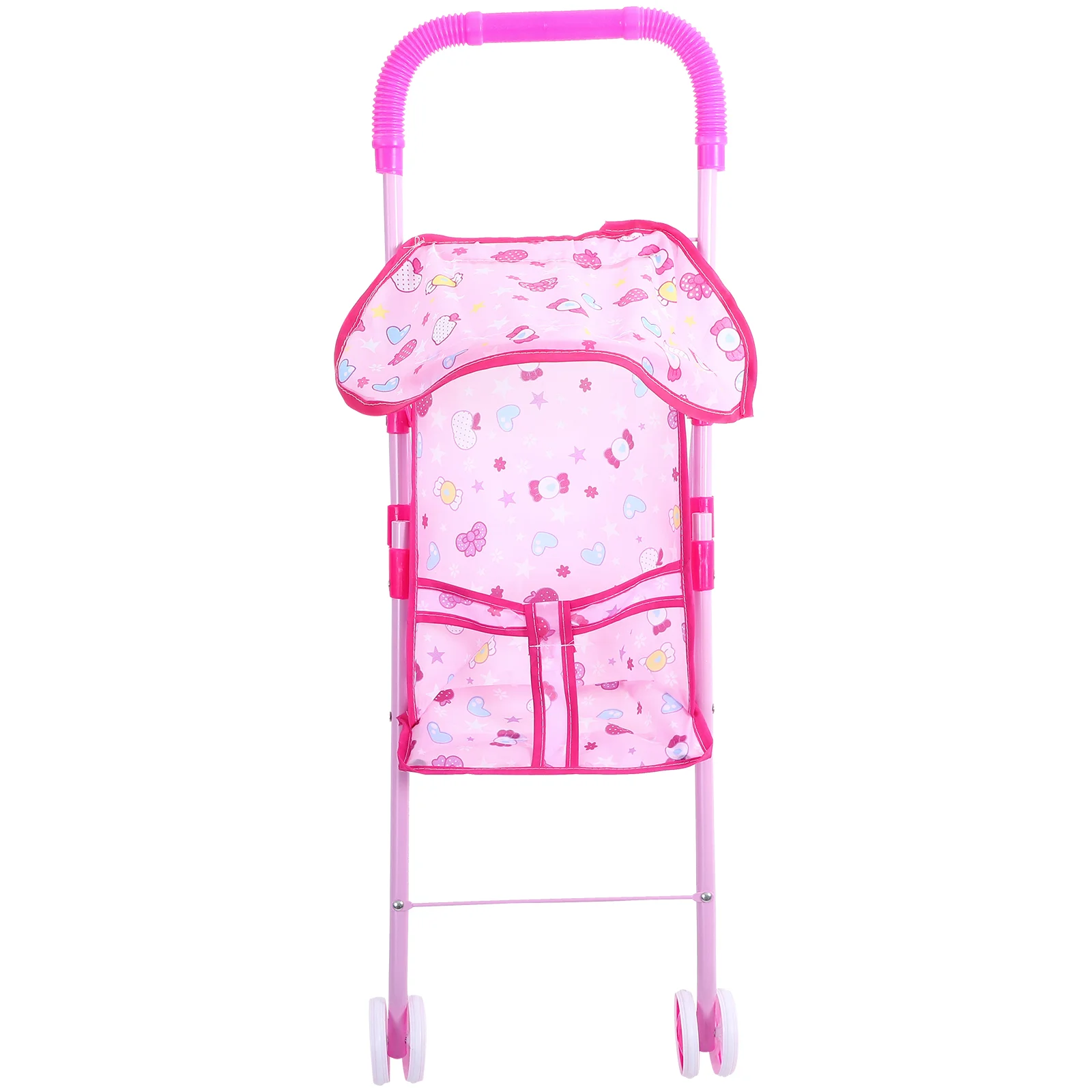 Accesorii copii - Carucior pentru Papusi Roz cu Cosulet si Copertina
