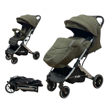 Carucioare - Carucior Sport cu Pliere Tip Troller, cu Pozitie de Somn, Verde