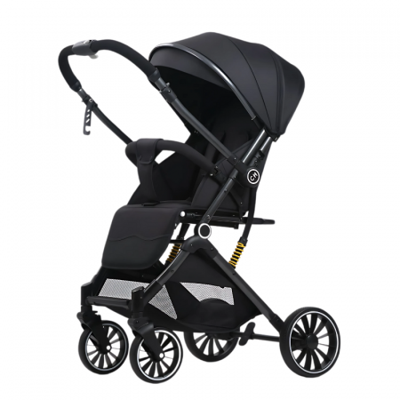 Carucioare si articole transport copii si bebelusi - Carucior Sport cu Pliere Tip Troller si Maner Reversibil - Negru