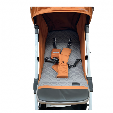 Carucior Sport cu Pliere Tip Troller, cu Pozitie de Somn, Portocaliu [4]