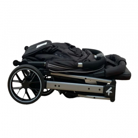 Carucior Sport cu Pliere Tip Troller, cu Pozitie de Somn, Negru [4]