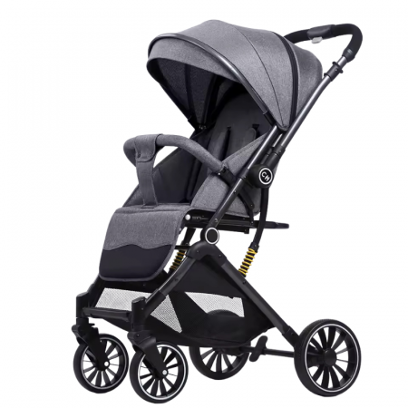 Carucioare - Carucior Sport cu Pliere Tip Troller si Maner Reversibil - Gri