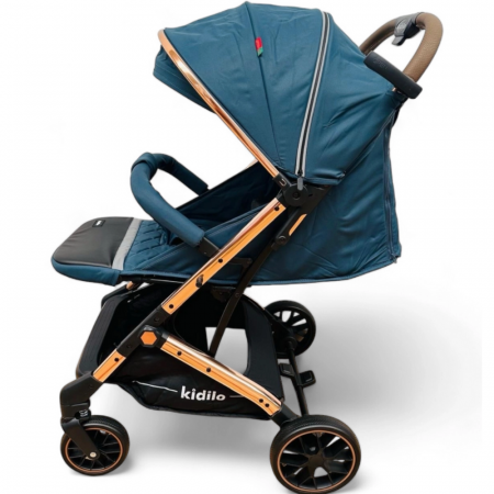 Carucior Sport pentru Copii, Sistem de Pliere Tip Troller - Albastru Inchis [4]