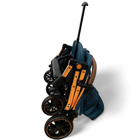 Carucior Sport pentru Copii, Sistem de Pliere Tip Troller - Albastru Inchis [3]