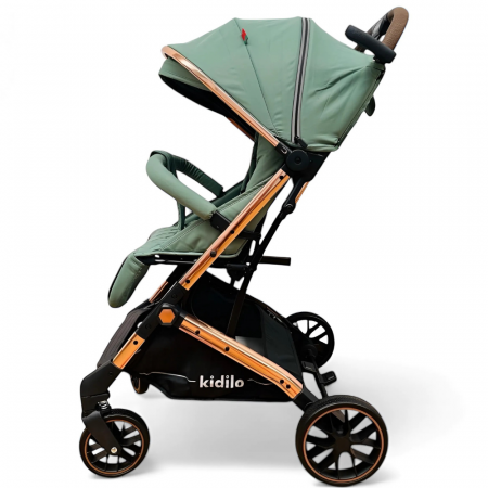 Carucior Sport pentru Copii, Sistem de Pliere Tip Troller - Verde [2]