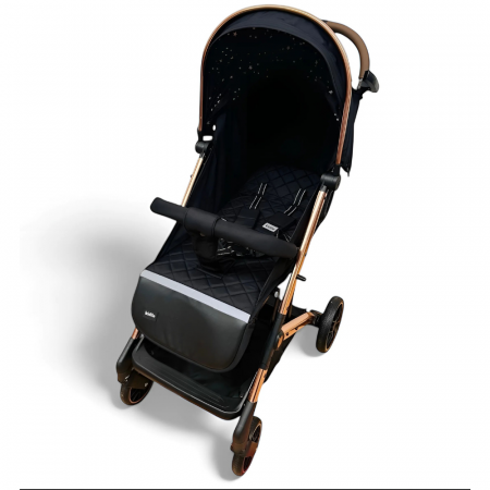 Carucior Sport pentru Copii, Sistem de Pliere Tip Troller - Negru [3]