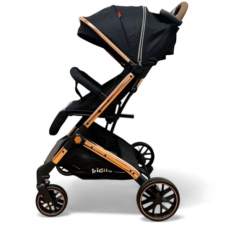 Carucior Sport pentru Copii, Sistem de Pliere Tip Troller - Negru [2]