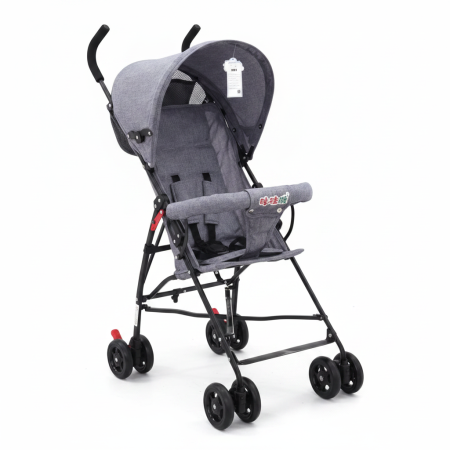 Carucior Sport Ultra Usor pentru Bebelusi cu Pliere Compacta, Maner Extensibil, GRI [1]