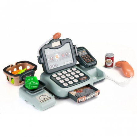 Jucarii copii si bebe - Casa de marcat cu sunete, accesorii si scanner Ecotoys HC483431
