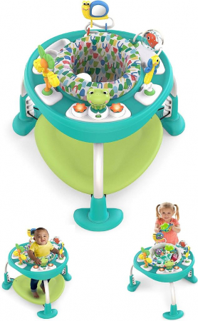 Centru activitati pentru bebelusi 2 in 1 verde [1]