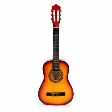 Jucarii copii si bebe - Chitara din lemn cu 6 corzi pentru copii, 76 cm, Ecotoys HX18022-30N