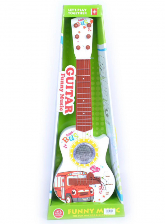 Jucarii si jocuri interactive pe varsta - Chitara de jucarie pentru copii cu 5 melodii si luminite